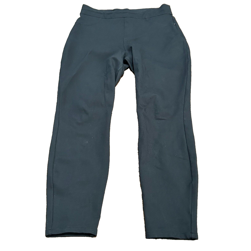 Spanx‎ Women's The Perfect Pant Slim Straight Classic Black Pockets Size Large